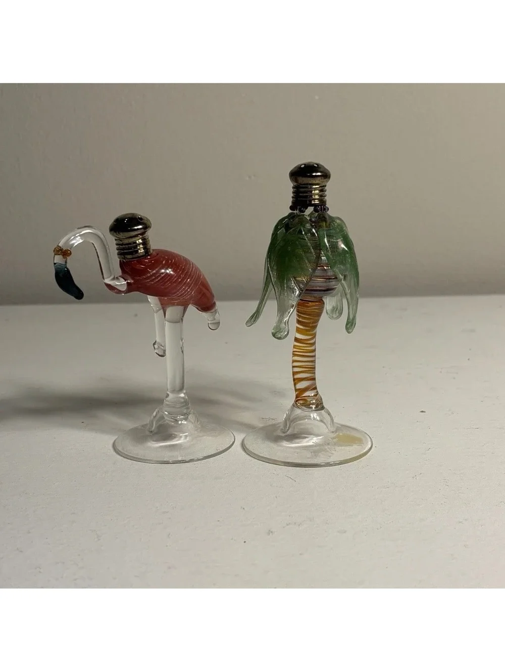 Primitivo Escobedo Four Sisters Handblown Art Glass Salt & Pepper Shakers Signed